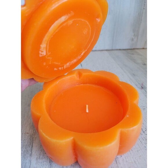 Unique all wax pumpkin candle Halloween fall home decor - Picture 7 of 9
